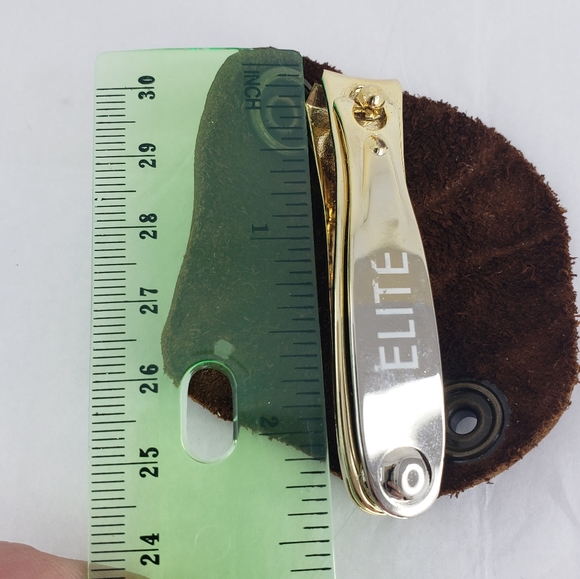 Rustic Leather Nail Clipper Keychain Carry Travel Secure Snap Handmade - Picture 6 of 6